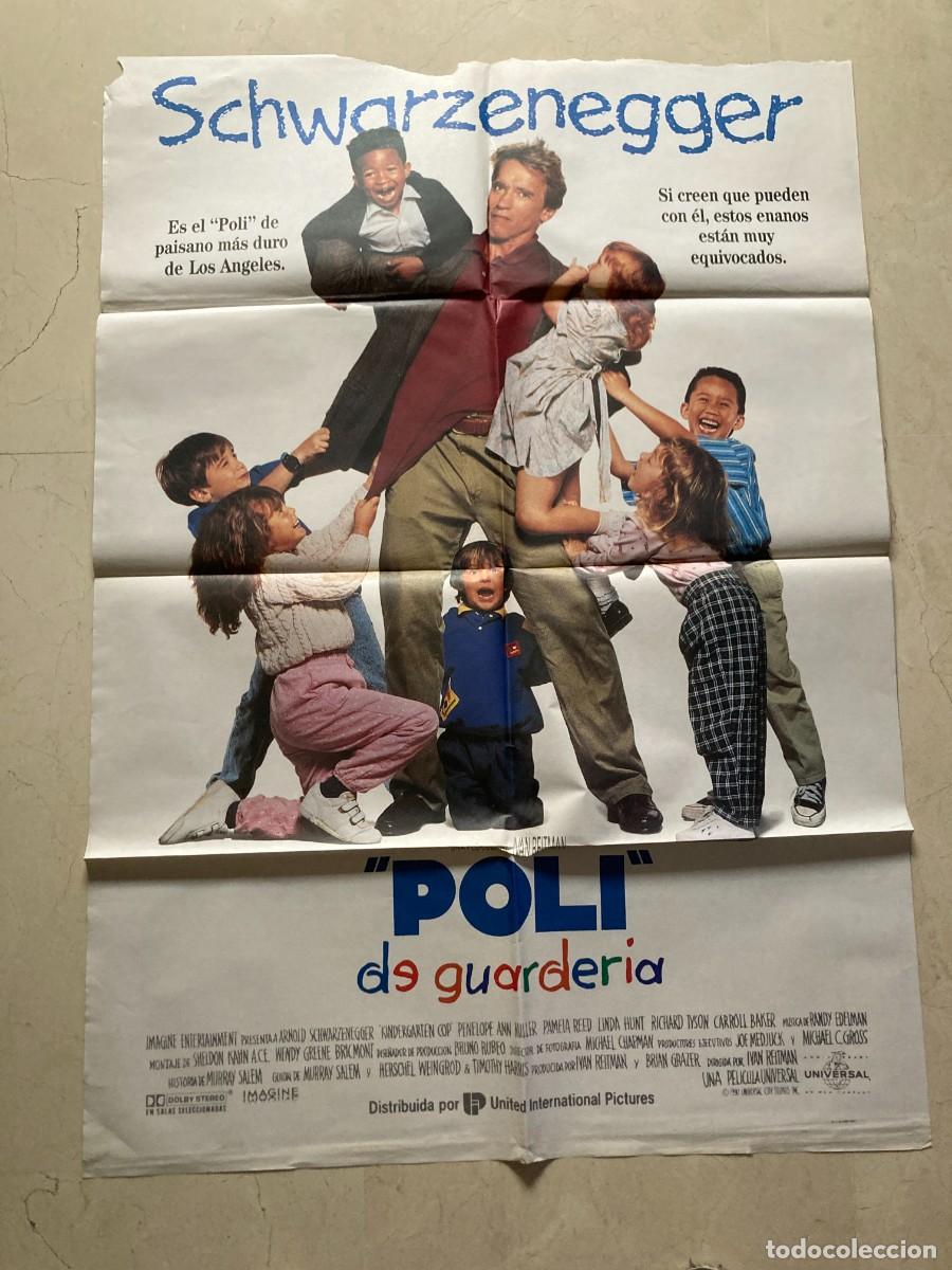 Cine: Cartel cine original POLI DE GUARDERIA (1990) 70x100 / Arnold Schwarzenegger - Penelope Ann Miller