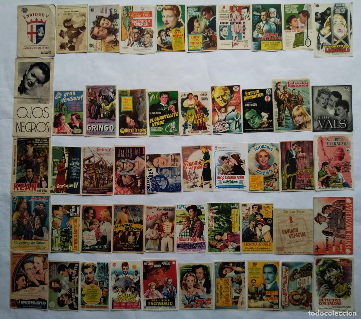 Cine: 50 PROGRAMAS VARIADOS, LOTE N&ordm; 260. (27 CON EL DORSO IMPRESO).