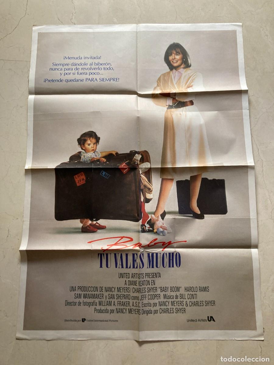 Cine: Cartel cine original BABY TU VALES MUCHO (1987) 70x100 / Diane Keaton - Sam Shepard