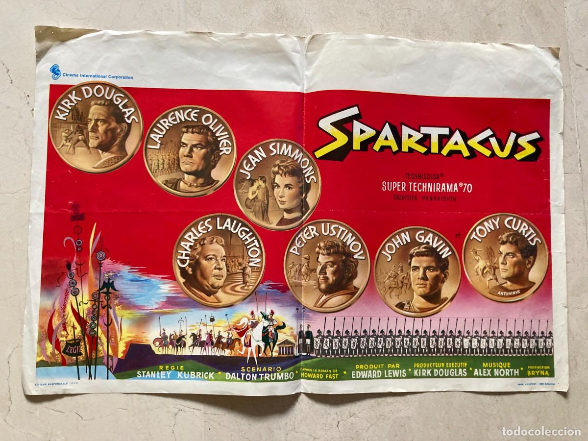 Cine: Cartel cine original (??) belga SPARTACUS (1960) 54x36 / Stanley Kubrick - Kirk Douglas