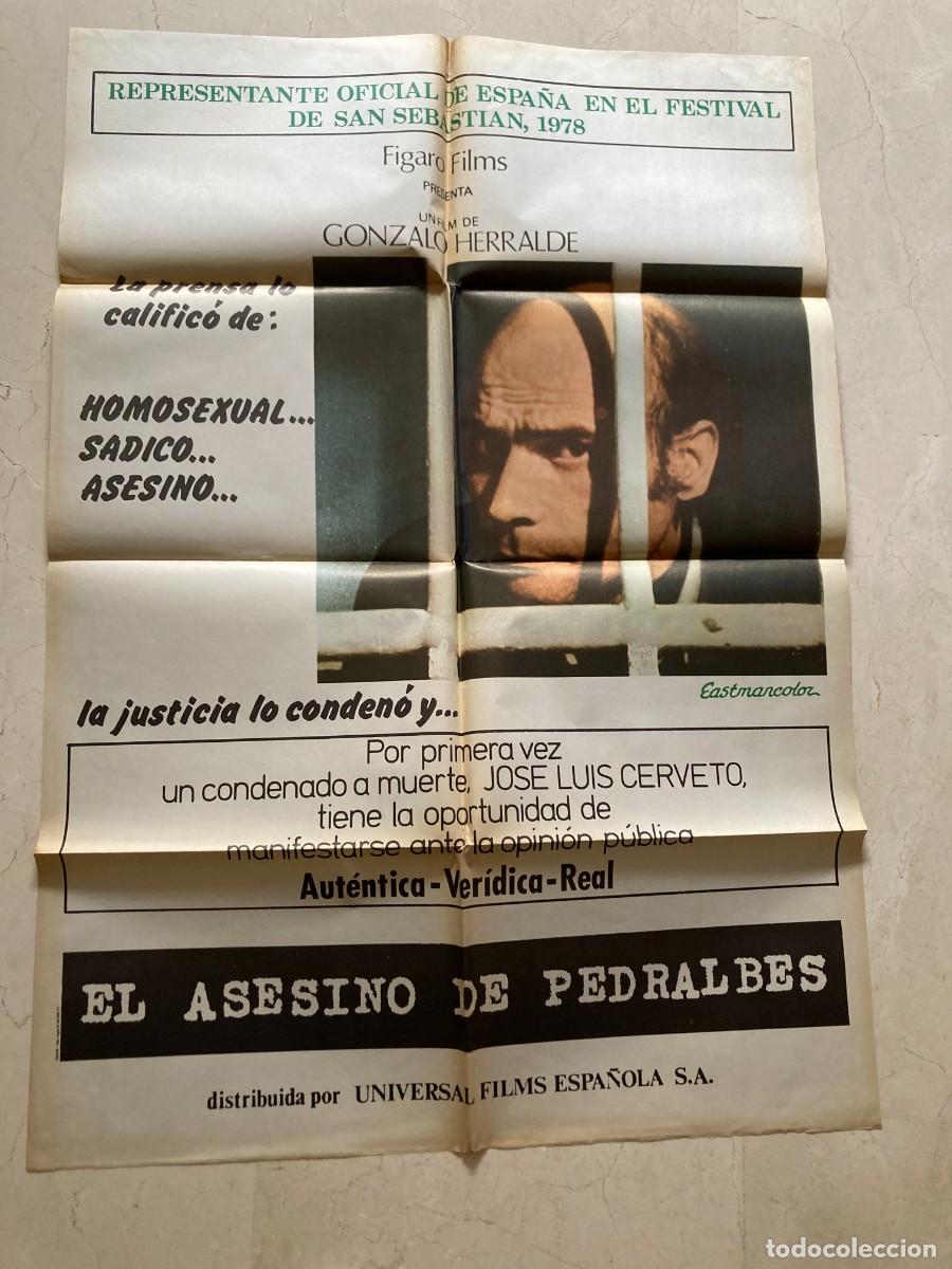 Cine: Cartel cine original EL ASESINO DE PEDRALBES (1977) 70x100 / Gonzalo Herralde