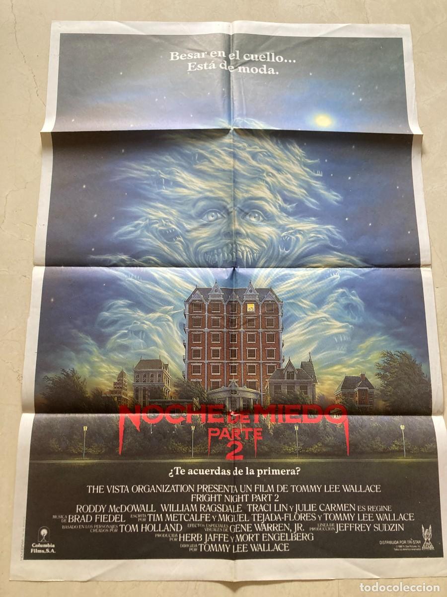Cine: Cartel cine original NOCHE DE MIEDO PARTE 2 (1988) 70x100 / William Ragsdale - Roddy McDowall