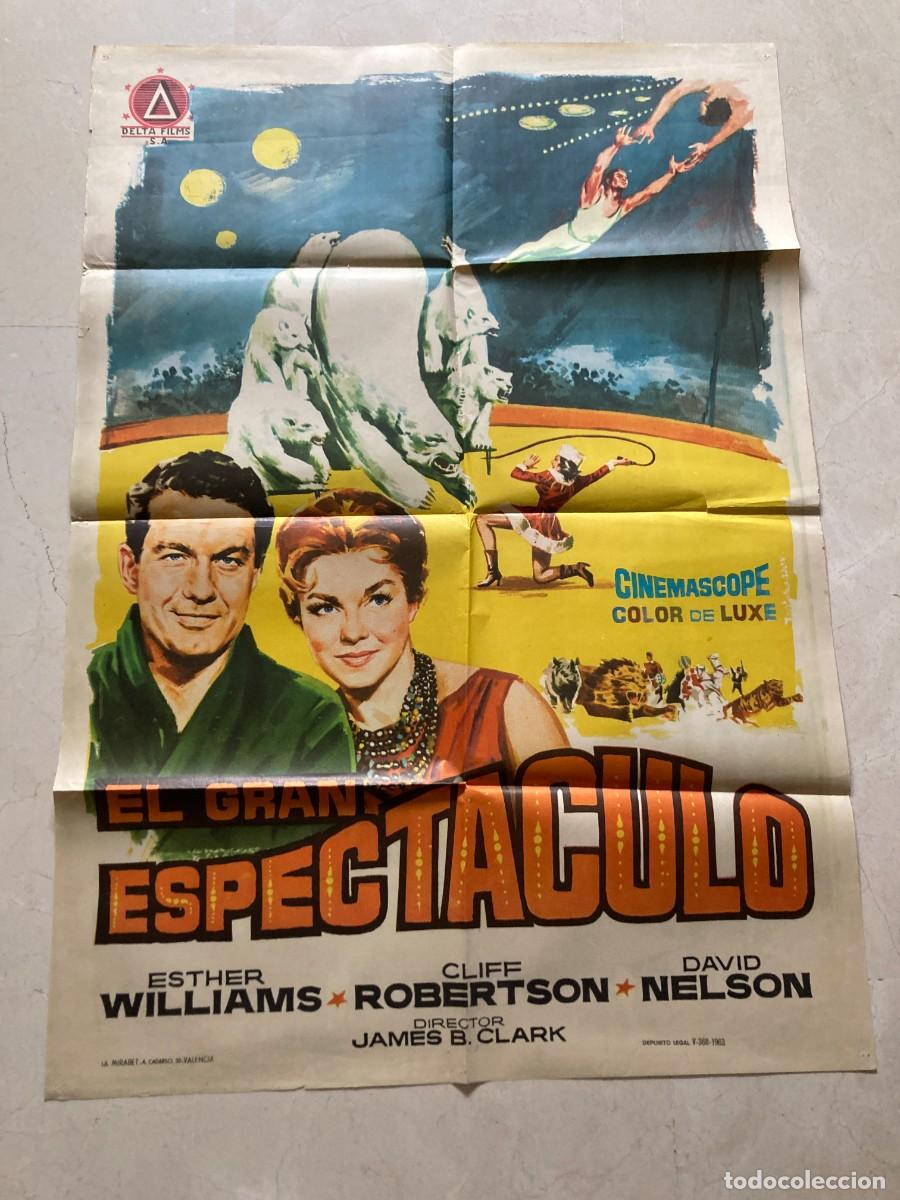 Cine: Cartel cine original EL GRAN ESPECTACULO (1961) 70x100 / Esther Williams - Cliff Robertson