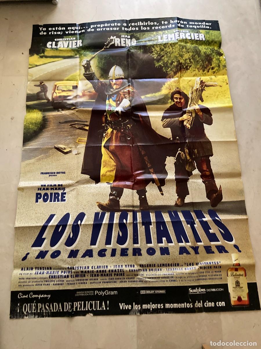 Cine: Cartel GIGANTE cine original LOS VISITANTES NO NACIERON AYER (1993) 120x172 / Jean-Marie Poir&eacute;