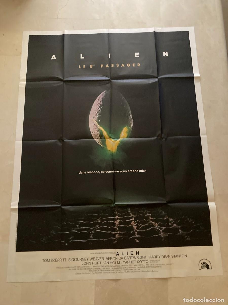 Cine: Cartel GIGANTE franc&eacute;s cine original ALIEN EL OCTAVO PASAJERO (1979) 120x159,5 / Ridley Scott