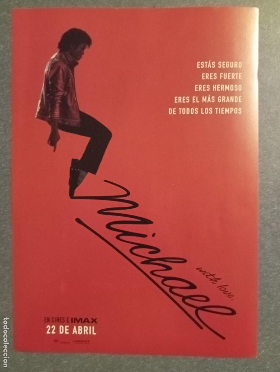Cine: 1 POSTER DE ** MICHAEL WITH LOVE **. JACKSON 29 x 21 CMS.2026