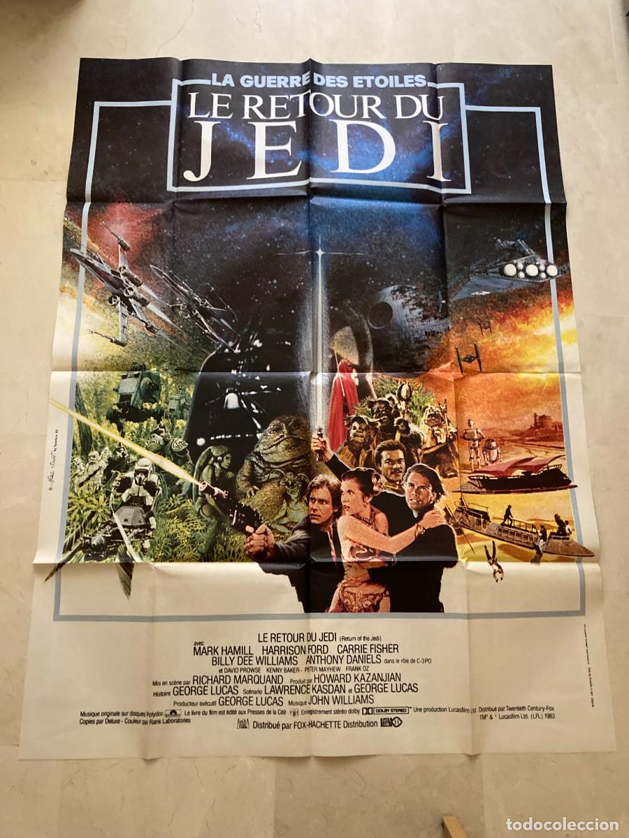 Cine: Cartel GIGANTE franc&eacute;s cine original EL RETORNO DEL JEDI - STAR WARS - (1983) 120x160 / G. Lucas