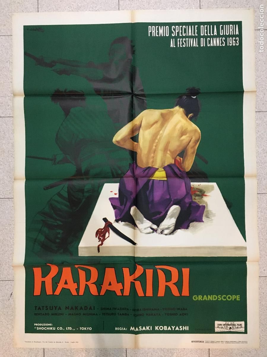 Cinema: ICJ 111 HARAKIRI SEPPUKU MASAKI KOBAYASHI POSTER ORIGINAL 100X140 ITALIANO