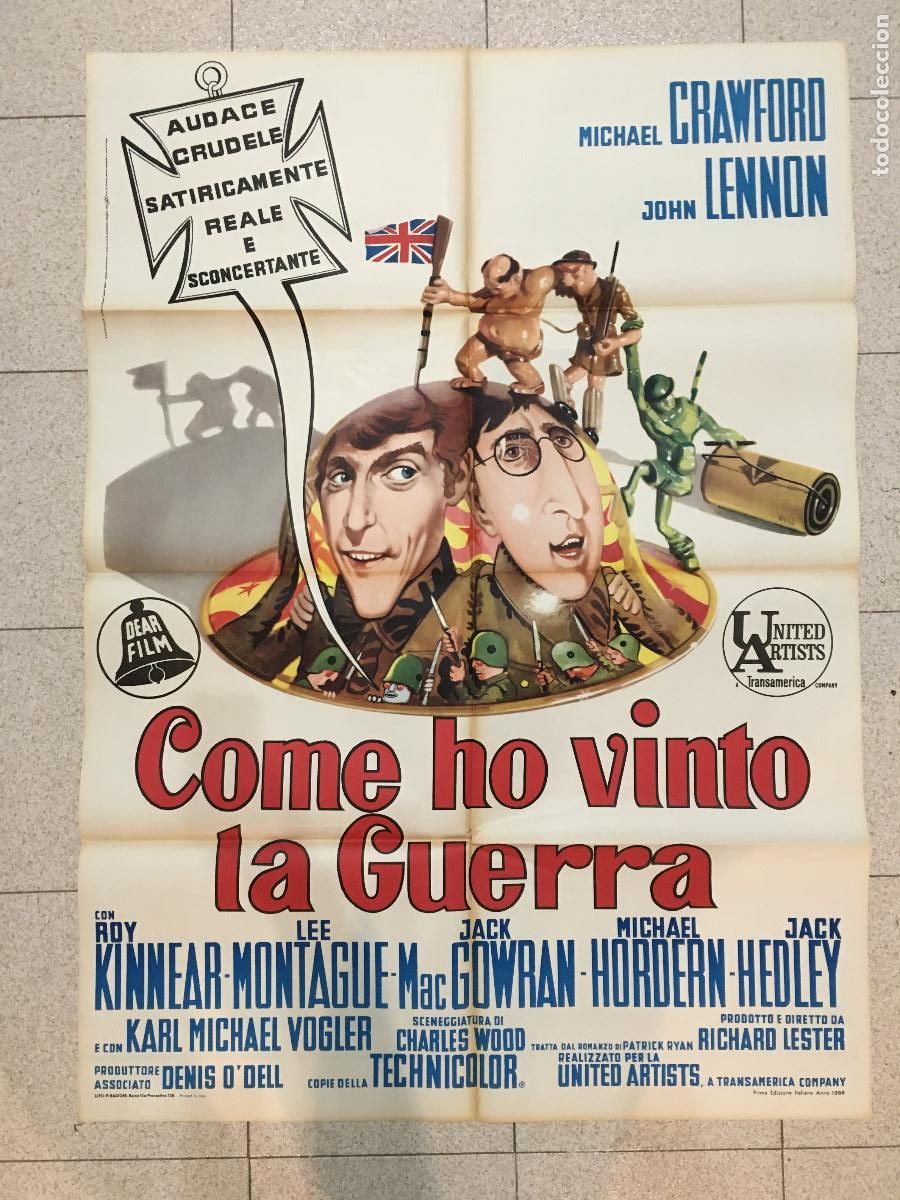 Cine: ICJ 112 COMO GANE LA GUERRA JOHN LENNON the beatles POSTER ORIGINAL 100X140 ITALIANO