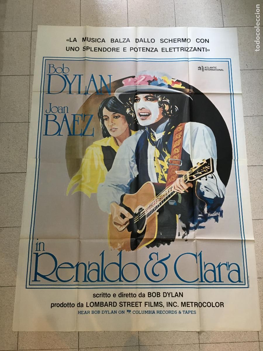 Kino: ICJ 124 RENALDO Y CLARA BOB DYLAN JOAN BAEZ POSTER ORIGINAL ITALIANO 140X200