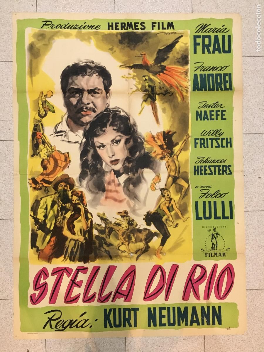 Kino: ICJ 123 STERN VON RIO MARIA FRAU FOLCO LULLI WILLY FRITSCH POSTER ORIGINAL ITALIANO 100X140