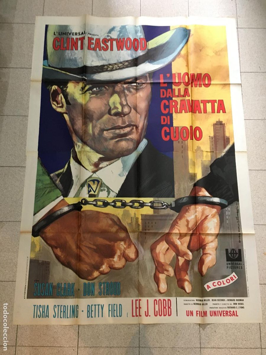Cinema: ICJ 132 LA JUNGLA HUMANA CLINT EASTWOOD POSTER ORIGINAL ITALIANO 140X200