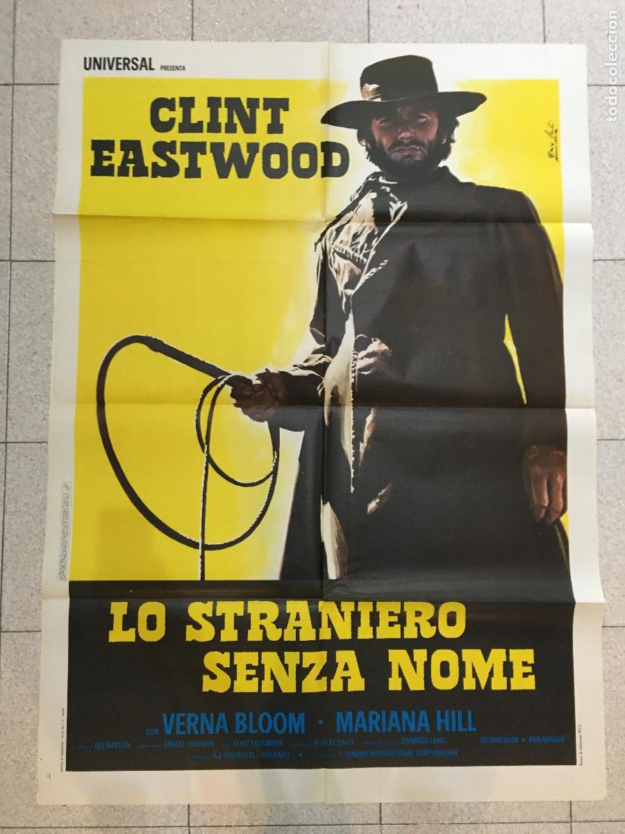 Cine: ICJ 134 INFIERNO DE COBARDES CLINT EASTWOOD POSTER ORIGINAL ITALIANO 100X140