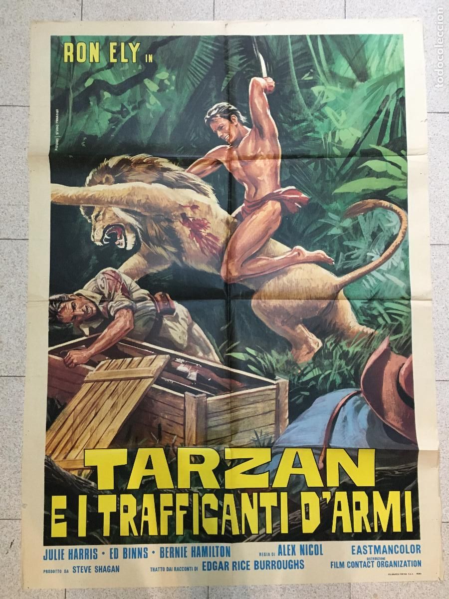 Cin&eacute;ma: ICJ 142 TARZAN EN NAIROBI RON ELY POSTER ORIGINAL 100X140 ITALIANO