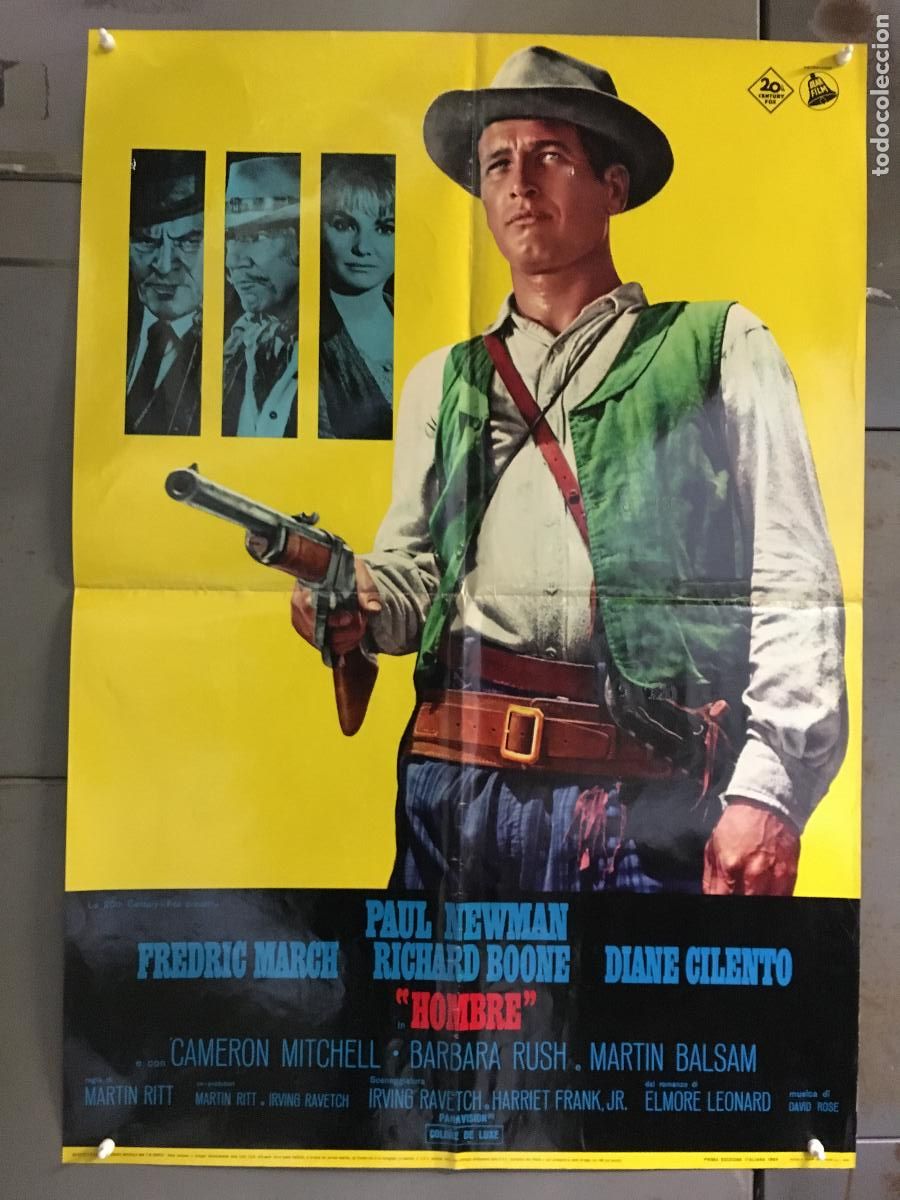 Cine: ICJ 152 HUD PAUL NEWMAN PATRICIA NEAL POSTER ORIGINAL ITALIANO 68X94
