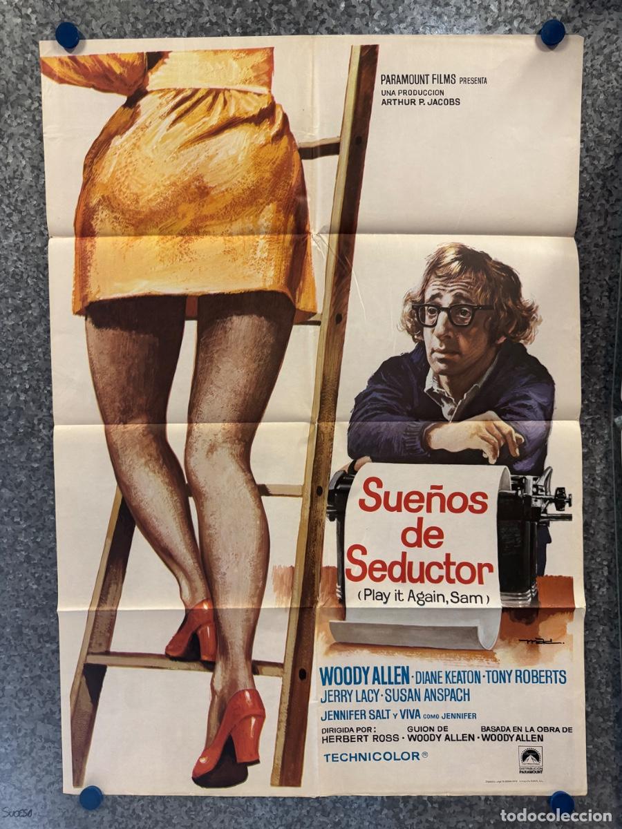 Cine: Sue&ntilde;os de seductor, Diane Keaton, Woody Allen, A&ntilde;o 1972, POSTER ORIGINAL
