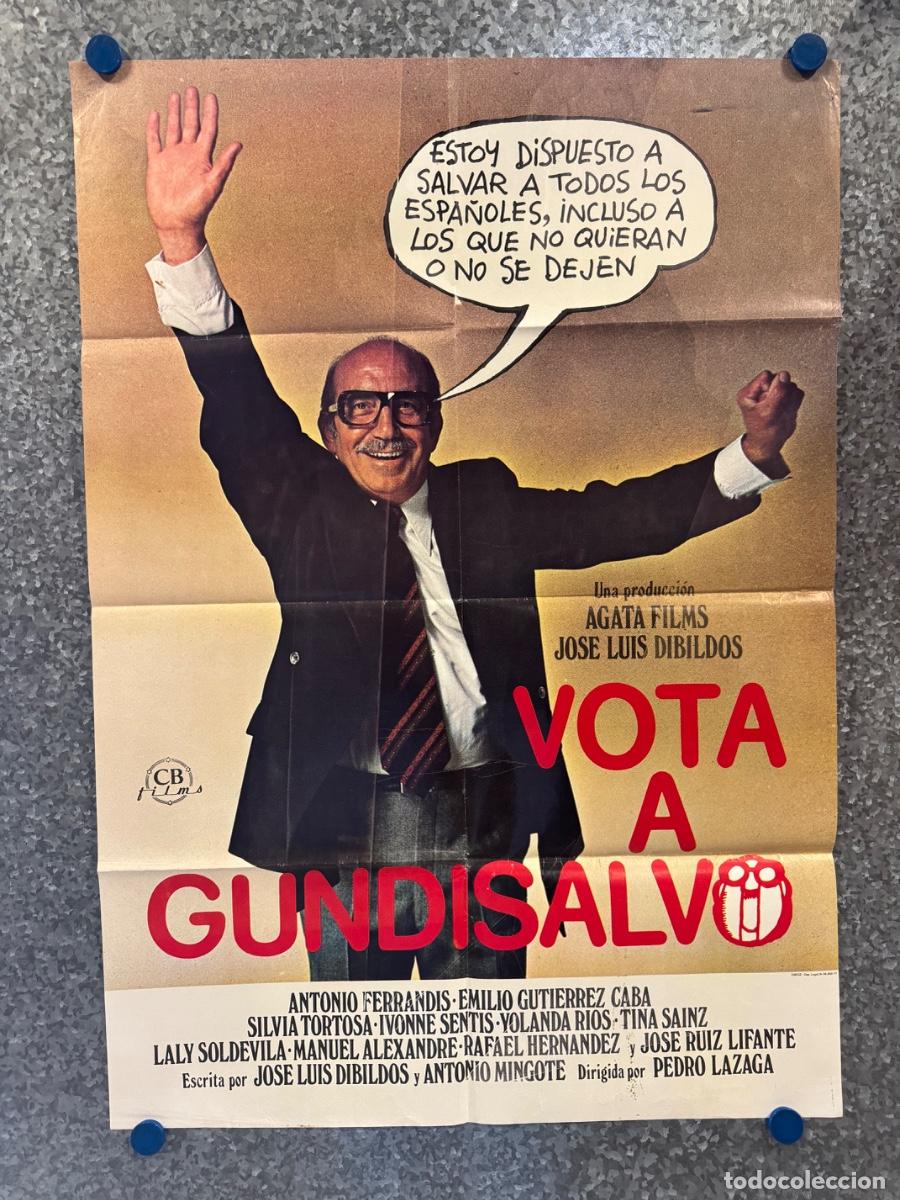 Cine: Vota a Gundisalvo, Antonio Ferrandis, Emilio Gutierrez, A&ntilde;o 1977, POSTER ORIGINAL