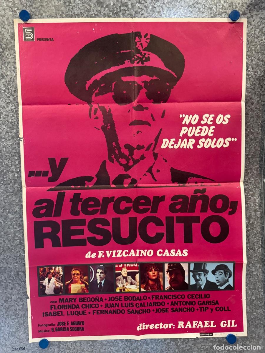 Cine: Y al tercer a&ntilde;o resucito, Mary Bego&ntilde;a, Jose Bodalo, A&ntilde;o 1980, POSTER ORIGINAL
