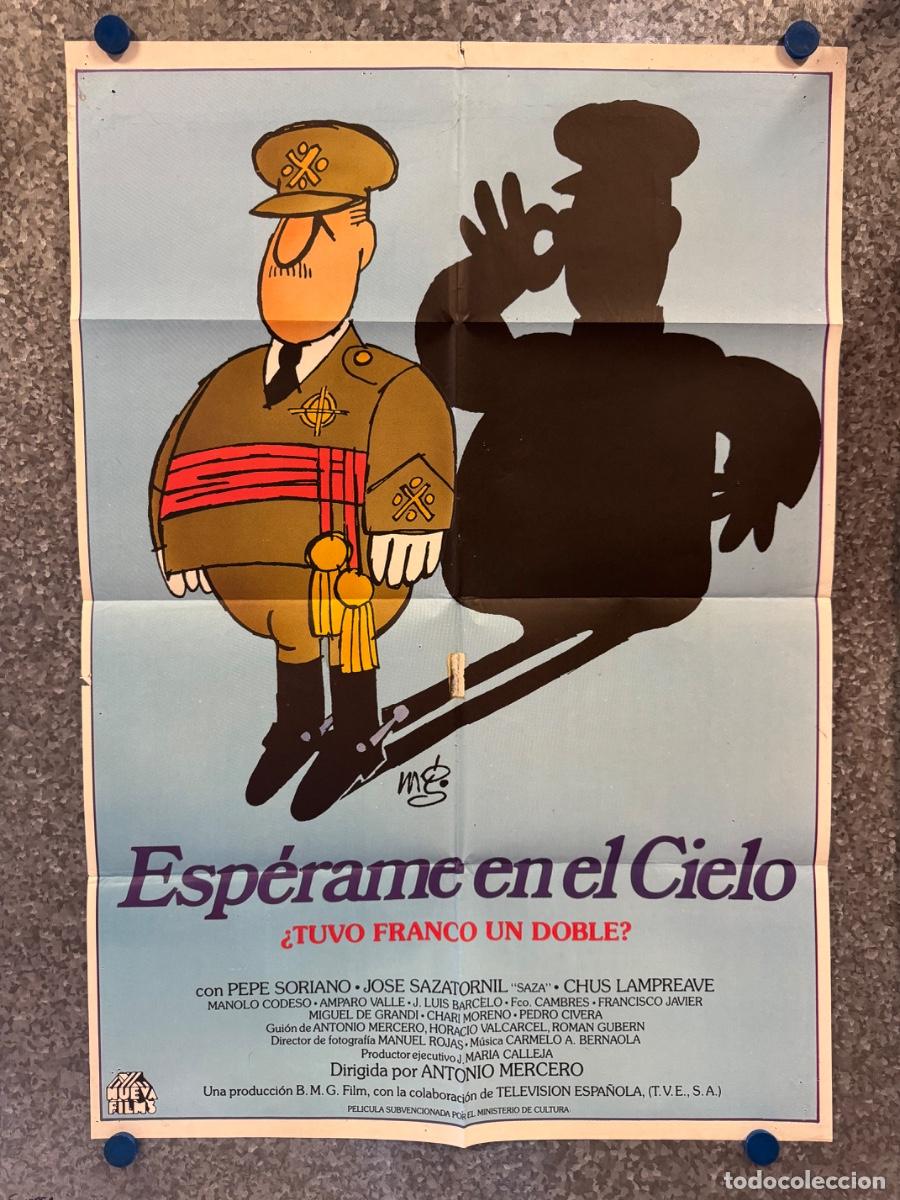 Cine: Esperame en el cielo, Pepe Soriano, Jose Sazatornil, A&ntilde;o 1988, POSTER ORIGINAL