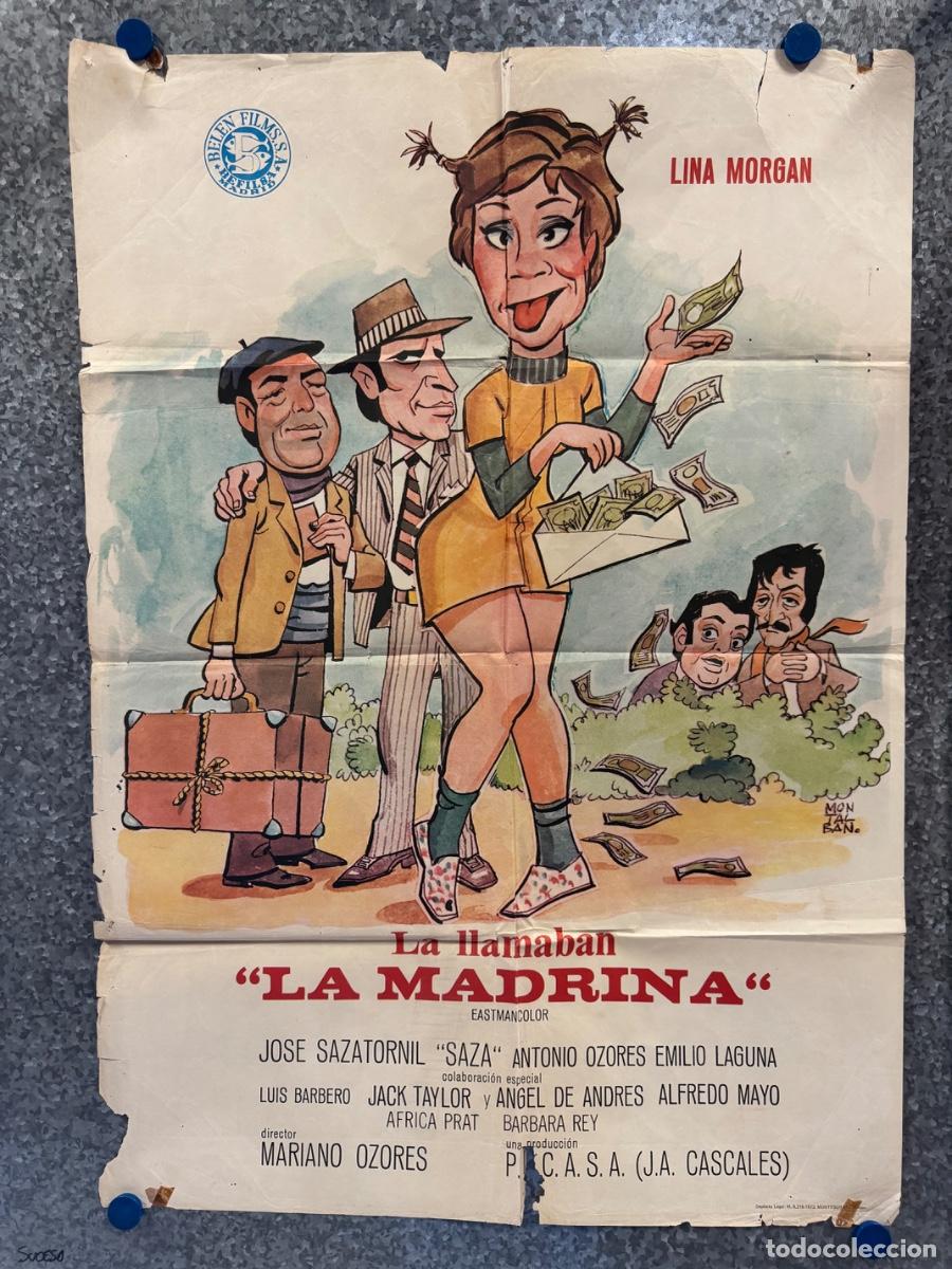 Cine: La Madrina, Jose Sazatornil, Lina Morgan, A&ntilde;o 1973, POSTER ORIGINAL