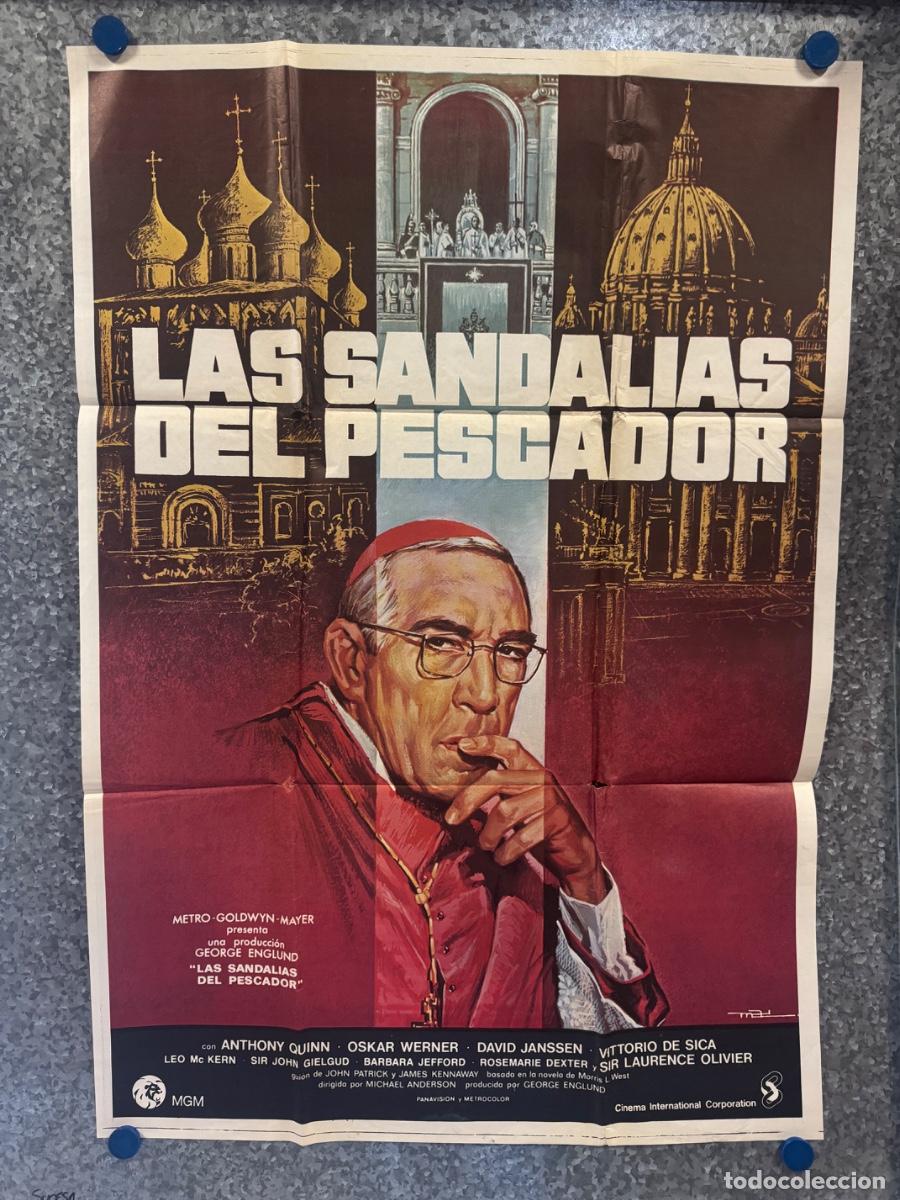 Cine: Las sandalias del pescador, Anthony Quinn, Oskar Werner, A&ntilde;o 1968, POSTER ORIGINAL