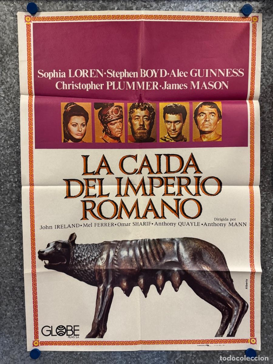 Cine: La caida del imperio romano, Sophia Loren, Alee Guinness, A&ntilde;o 1964, POSTER ORIGINAL