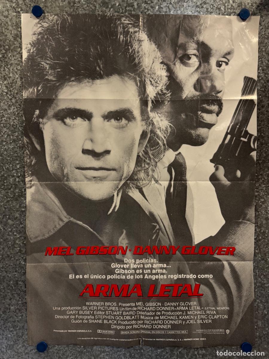 Cine: Arma Letal, Mel Gibson, Danny Glover, POSTER ORIGINAL