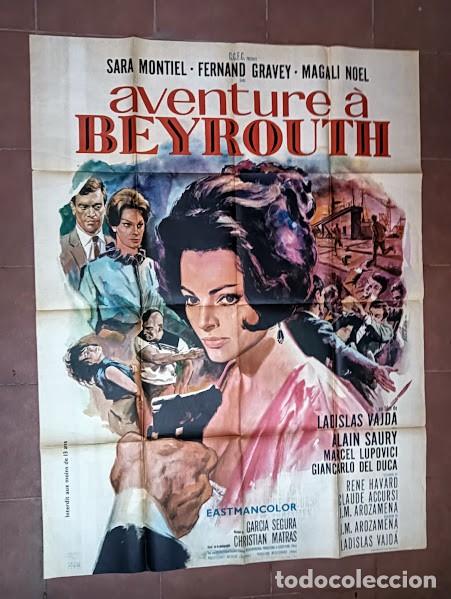 Cinema: EPX 0367 LA DAMA DE BEIRUT SARA MONTIEL POSTER ORIGINAL FRANCES 120X160