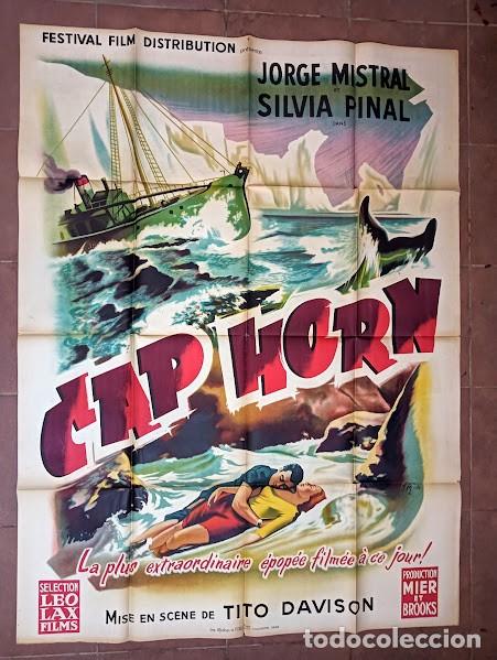 Cinema: EPX 0371 CABO DE HORNOS JORGE MISTRAL SILVIA PINAL POSTER ORIGINAL FRANCES 120X160 LITOGRAFIA
