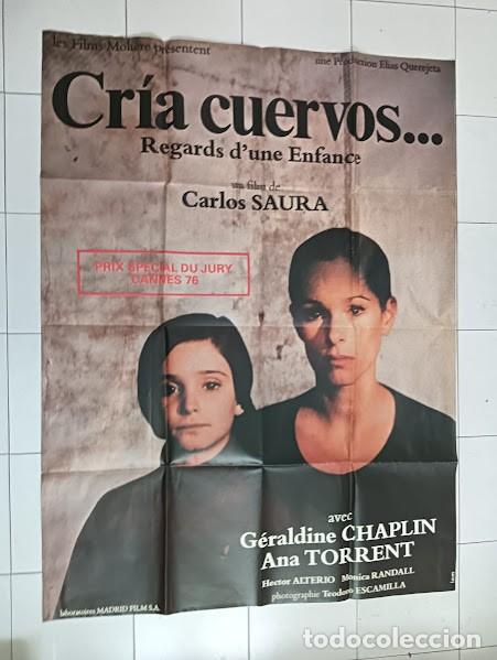 Cinema: EPX 0374 CRIA CUERVOS CARLOS SAURA ANA TORRENT GERALDINE CHAPLIN POSTER ORIGINAL FRANCES 120X160