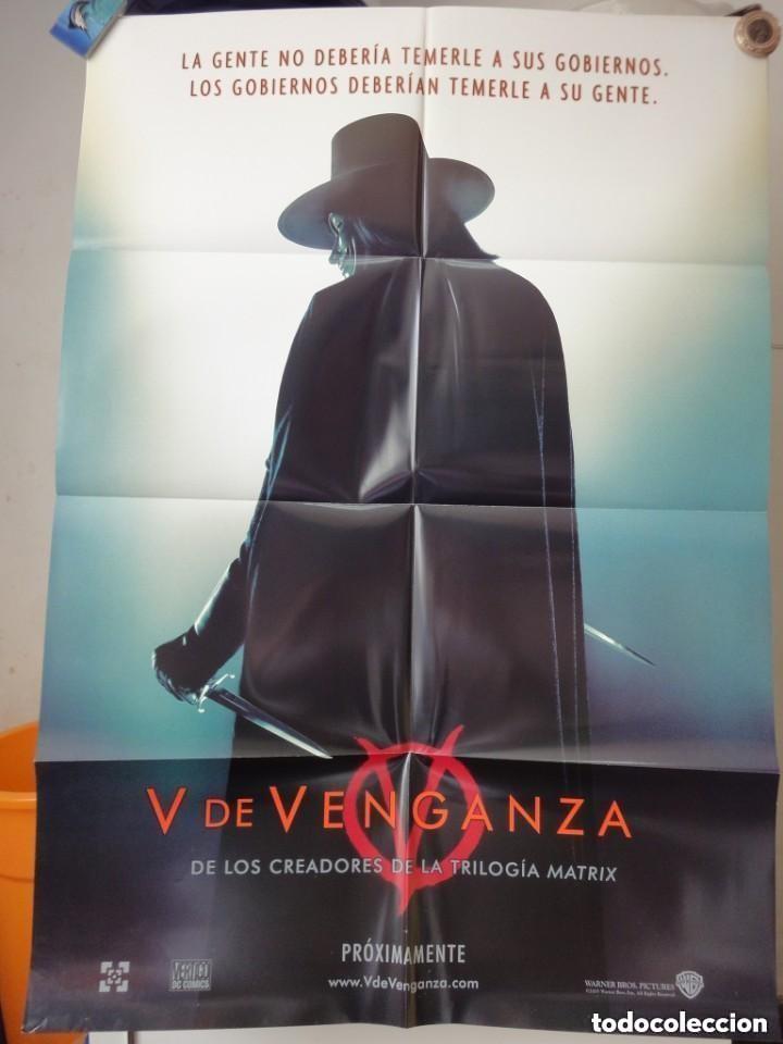 Kino: Poster Original V De Venganza Vendetta Hugo Weaving Natalie Portman Rupert Graves Warner Doble Lado