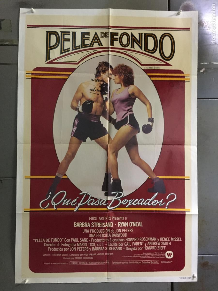 Cinema: CJA 1228 COMBATE DE FONDO BARBRA STREISAND BOXEO POSTER ORIGINAL USA 70X105 en espa&ntilde;ol