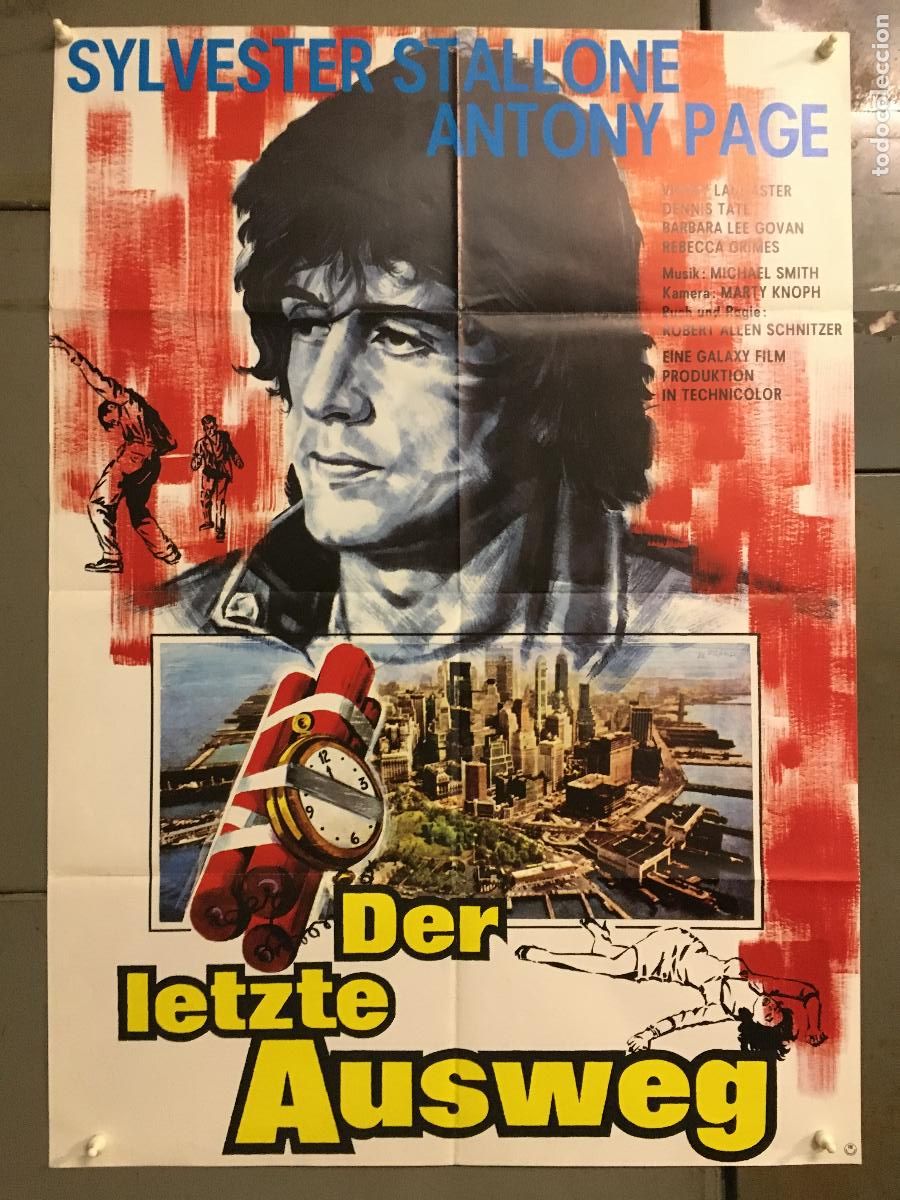 Kino: AFC64 REBEL SYLVESTER STALLONE TONY PAGE POSTER ORIGINAL ALEMAN 60X84