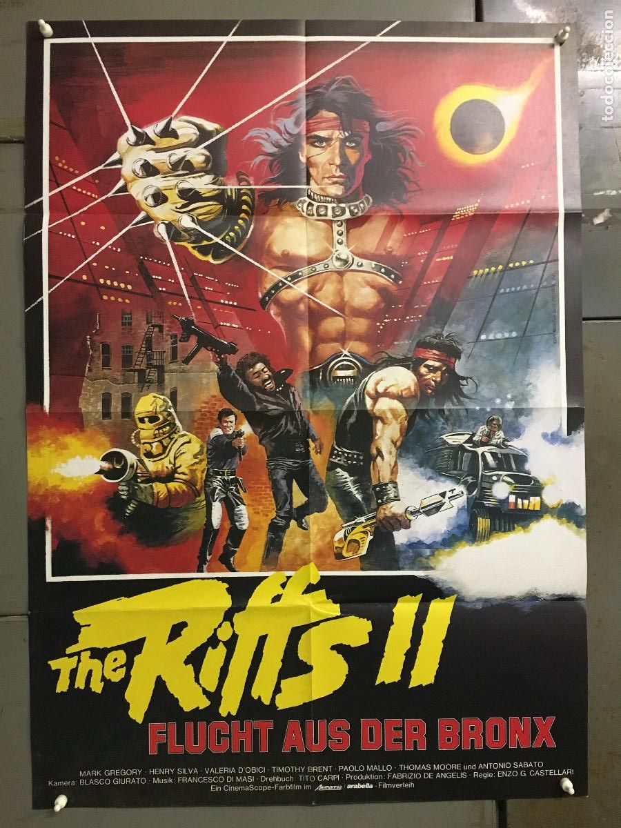Cin&eacute;ma: AFC65 FUGA DEL BRONX ENZO G. CASTELLARI SCI-FI POSTER ORIGINAL ALEMAN 60X84