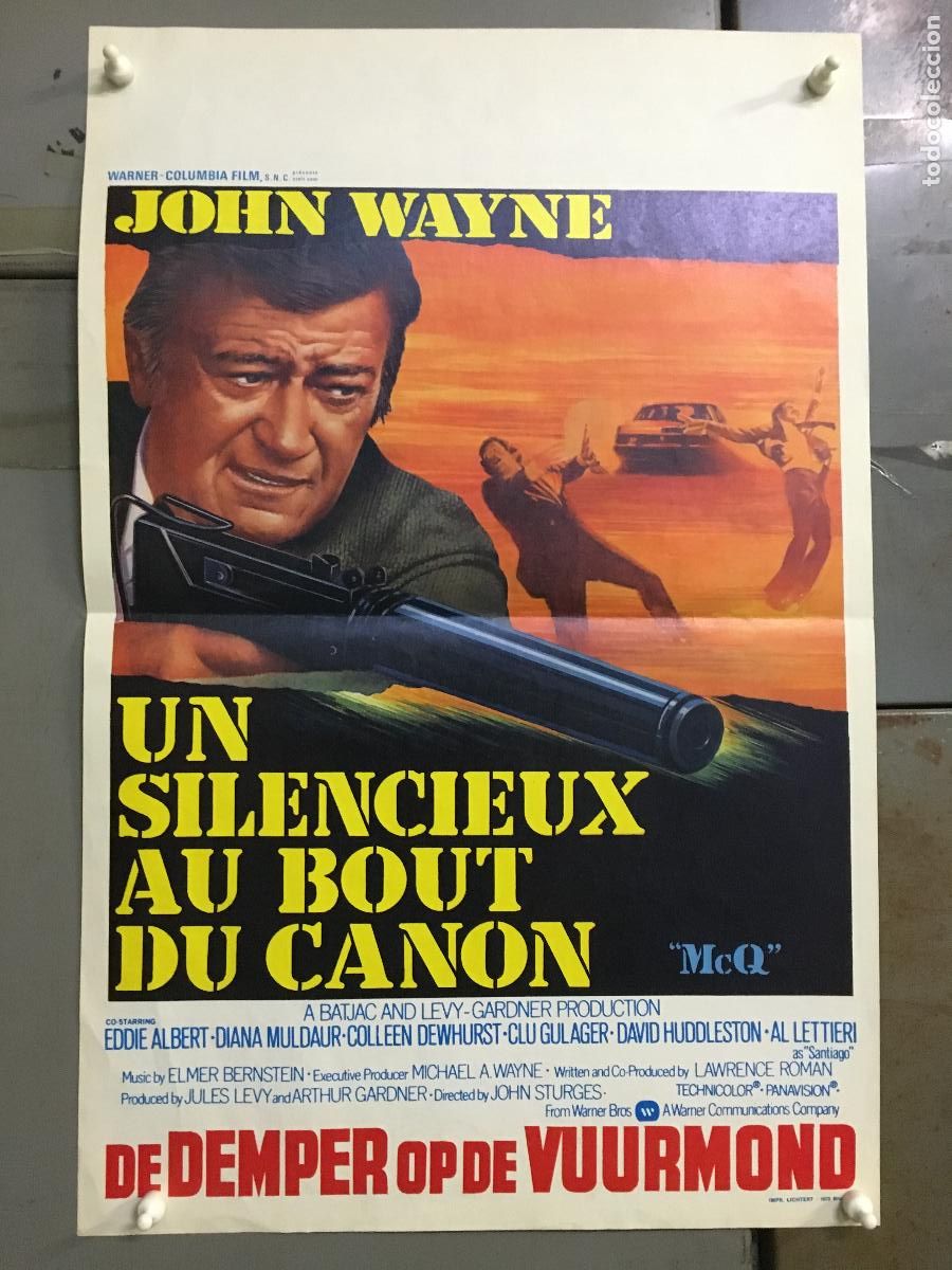 Cinema: AFC87 MCQ JOHN WAYNE POSTER ORIGINAL BELGA 35X54