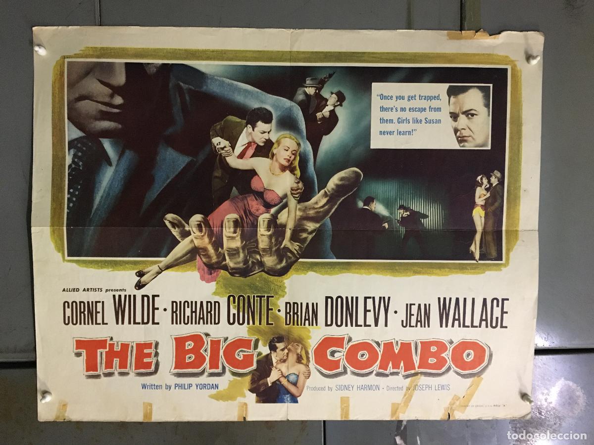 Cine: AFC89 AGENTE ESPECIAL The Big Combo RICHARD CONTE CORNEL WILDE FILM NOIR POSTER ORIG AMERICANO 55X70