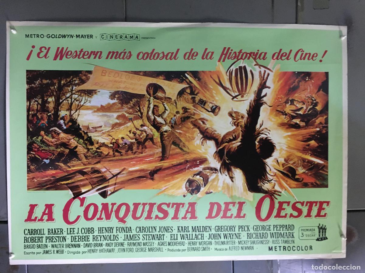 Cinema: R0241 LA CONQUISTA DEL OESTE JOHN WAYNE POSTER CINERAMA ORIGINAL 70X100 ESTRENO MUY RARO