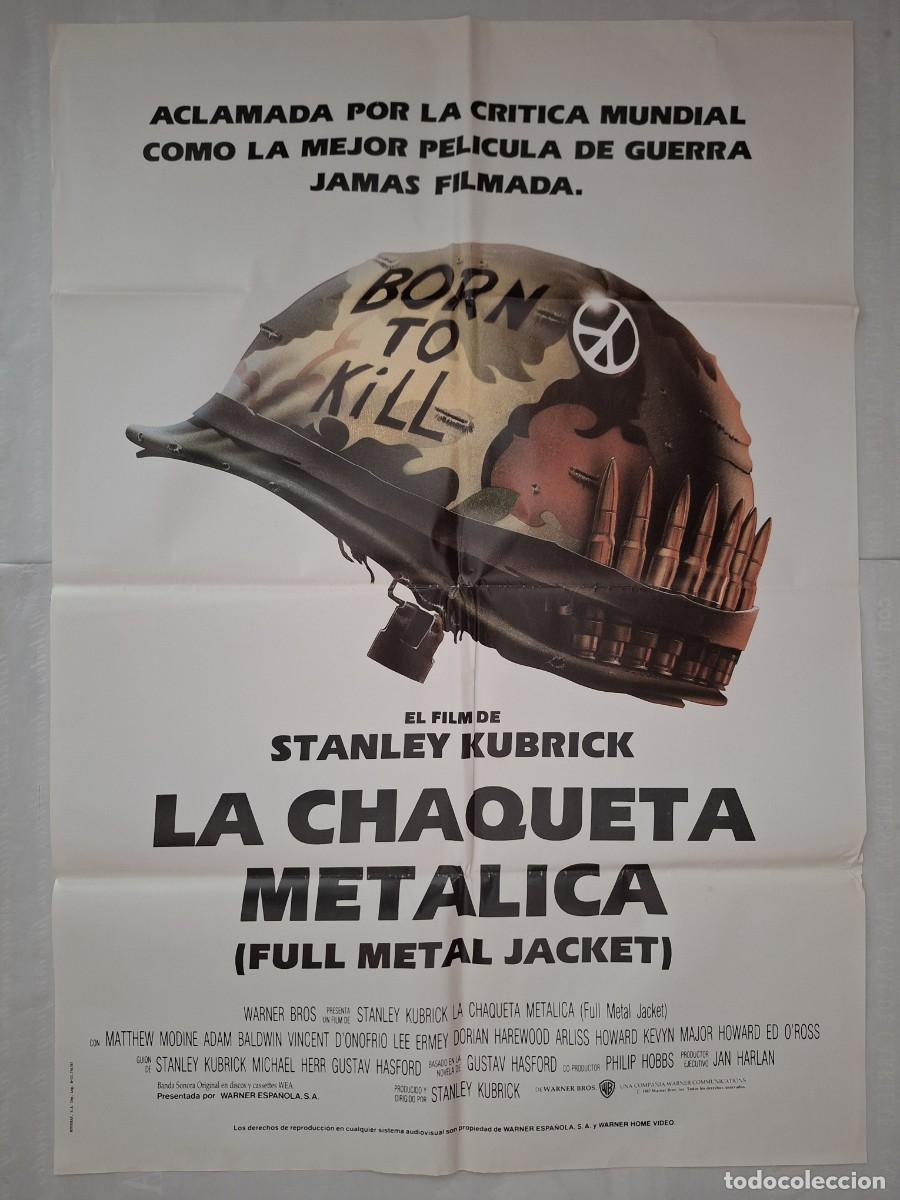 Cine: ANTIGUO CARTEL CINE LA CHAQUETA METALICA 1987 RV P-1854