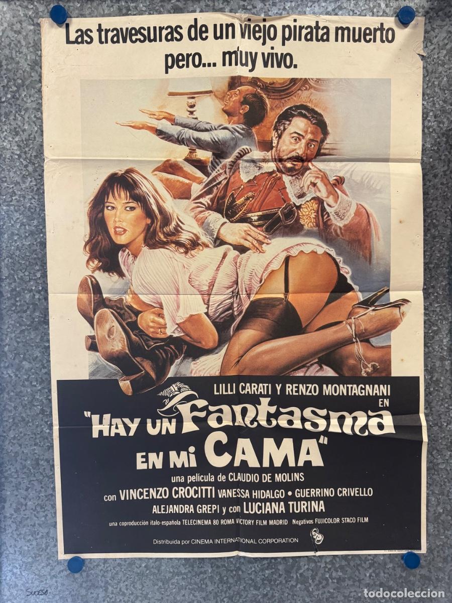 Cine: Hay un fantasma en mi cama, Lilli Carati, Renzo Montagnani, A&ntilde;o 1981, POSTER ORIGINAL