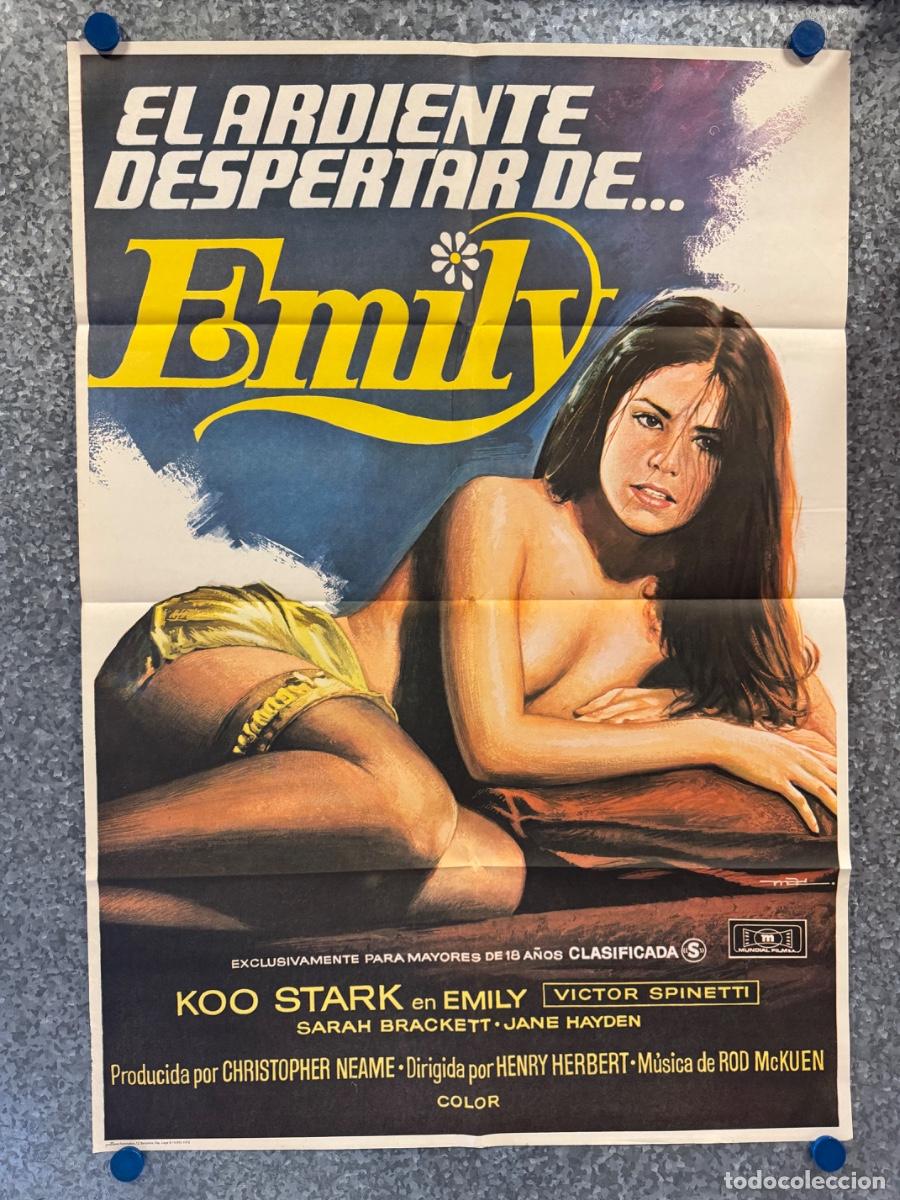 Cine: El ardiente despertar de Emily, Koo Stark, Victor Spinetti, A&ntilde;o 1978, POSTER ORIGINAL