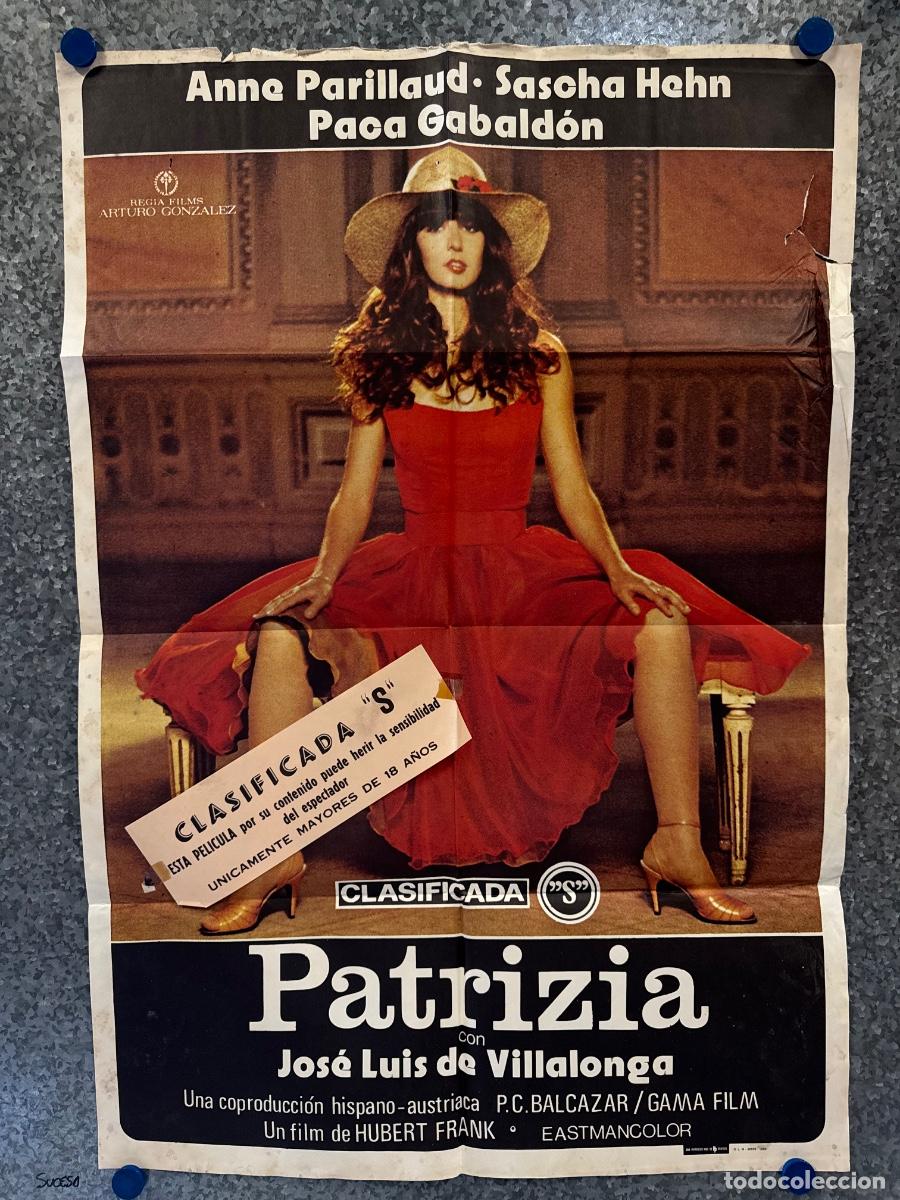 Cine: PATRIZIA, Anne Parillaud, Sascha Hehn, A&ntilde;o 1980, POSTER ORIGINAL