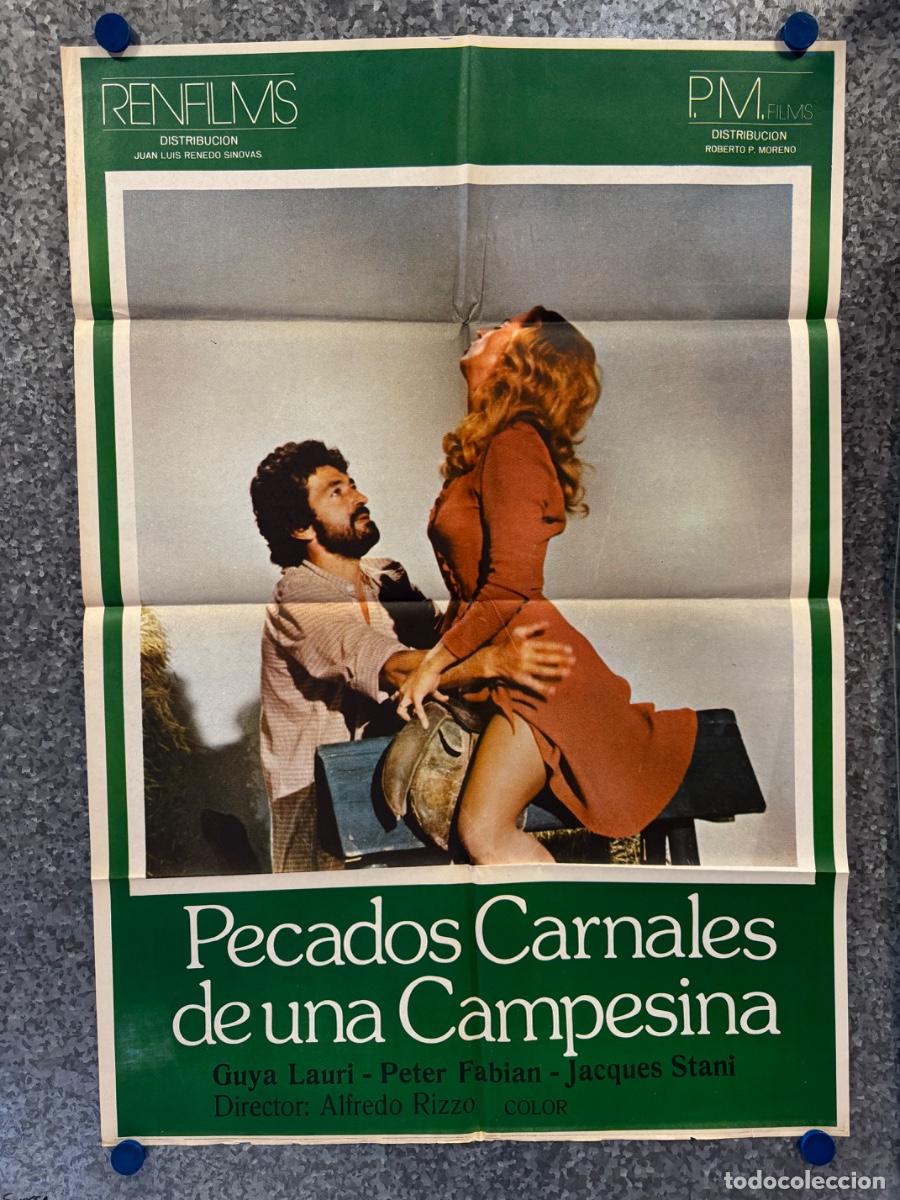 Cine: Pecados carnales de una campesina, Guya Lauri, Peter Fabian, POSTER ORIGINAL