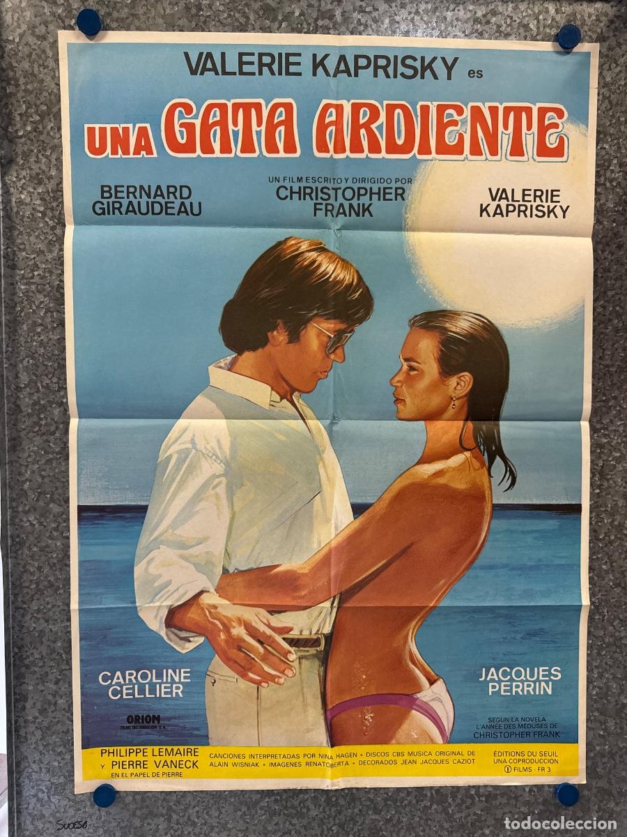 Cine: Una gata ardiente, Valerie Kaprisky, Bernard Giraudeau, POSTER ORIGINAL