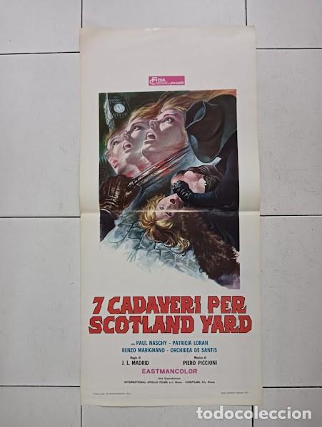 Cinema: EPX 0384 JACK EL DESTRIPADOR DE LONDRES PAUL NASCHY CASARO POSTER ORIGINAL ITALIANO 33x70
