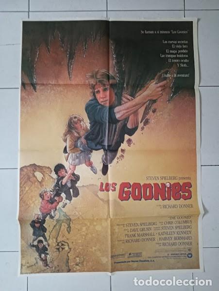 Cine: VKD 2178 LOS GOONIES RICHARD DONNER STEVEN SPIELBERG POSTER ORIGINAL 70X100 ESTRENO