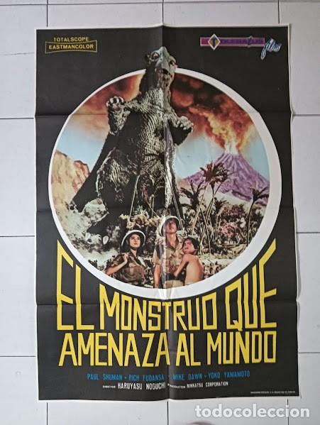 Kino: VKD 2179 EL MONSTRUO QUE AMENAZA EL MUNDO GAPPA MONSTER GODZILLA POSTER ORIGINAL 70X100 ESTRENO