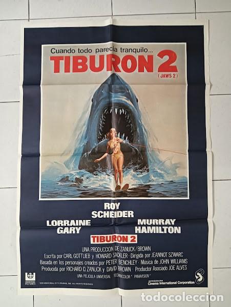 Cinema: VKD 2182 TIBURON 2 ROY SCHEIDER JEANNOT SZWARC POSTER ORIGINAL 70X100 ESTRENO