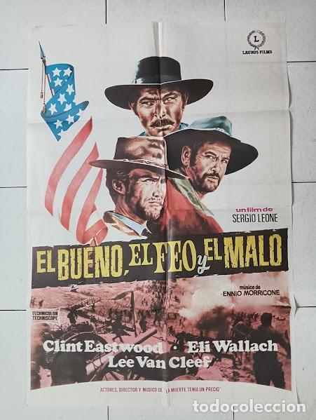 Cine: VKD 2184 EL BUENO EL FEO Y EL MALO SERGIO LEONE CLINT EASTWOOD POSTER ORIGINAL 70X100 ESPA&Ntilde;OL