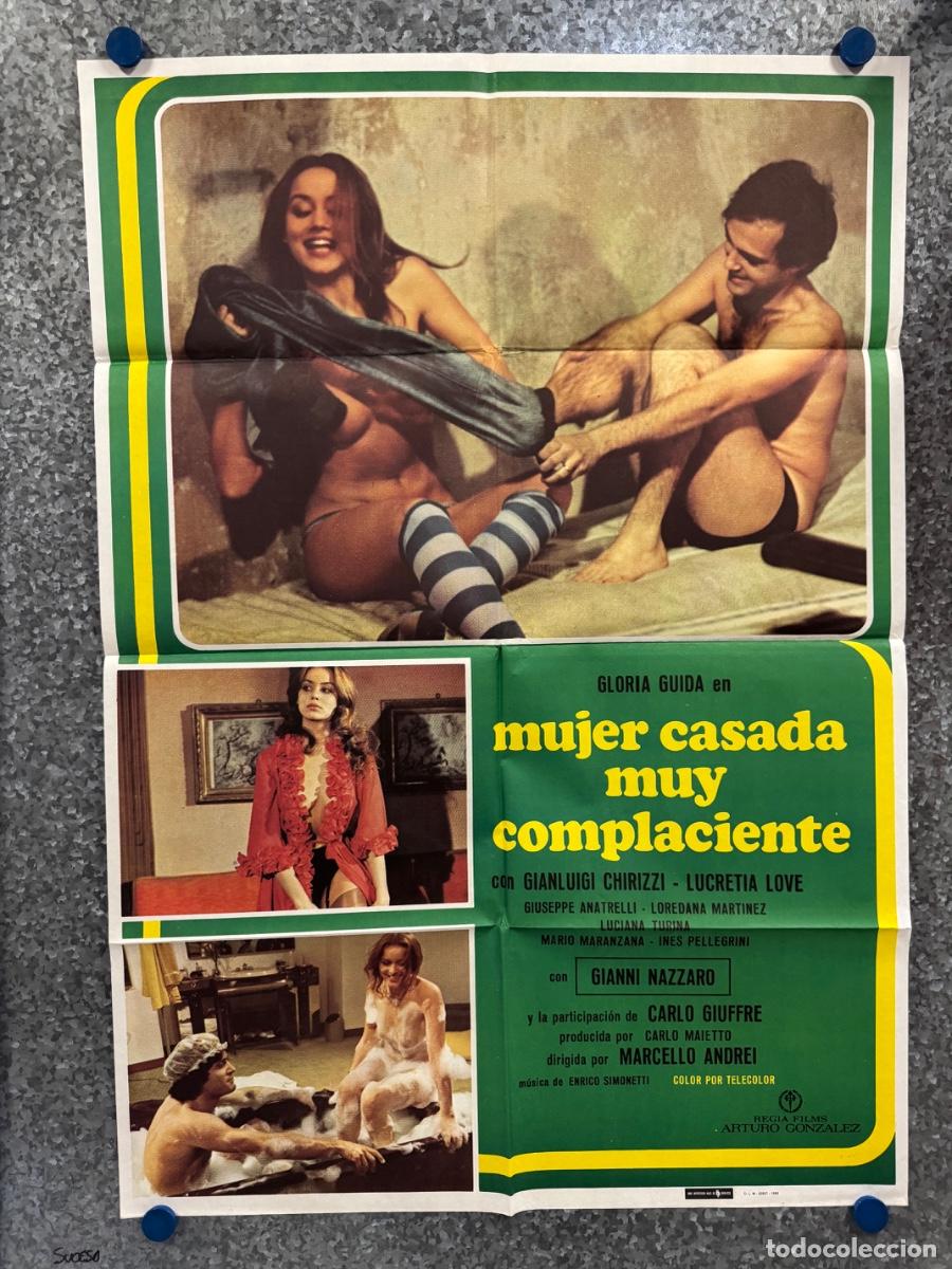 Cine: Mujer casada muy complaciente, Gloria Guida, Lucretia Love, A&ntilde;o 1980, POSTER ORIGINAL