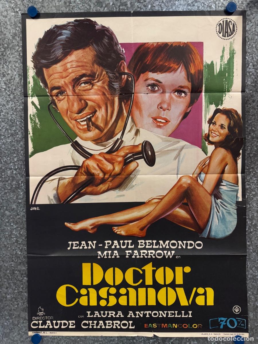 Cine: Doctor Casanova, Jean Belmondo, Mia Farrow, A&ntilde;o 1973, POSTER ORIGINAL